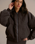 Reversible Bomber Jacket - Coffee Bean