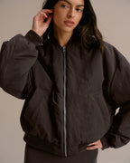 Reversible Bomber Jacket - Coffee Bean