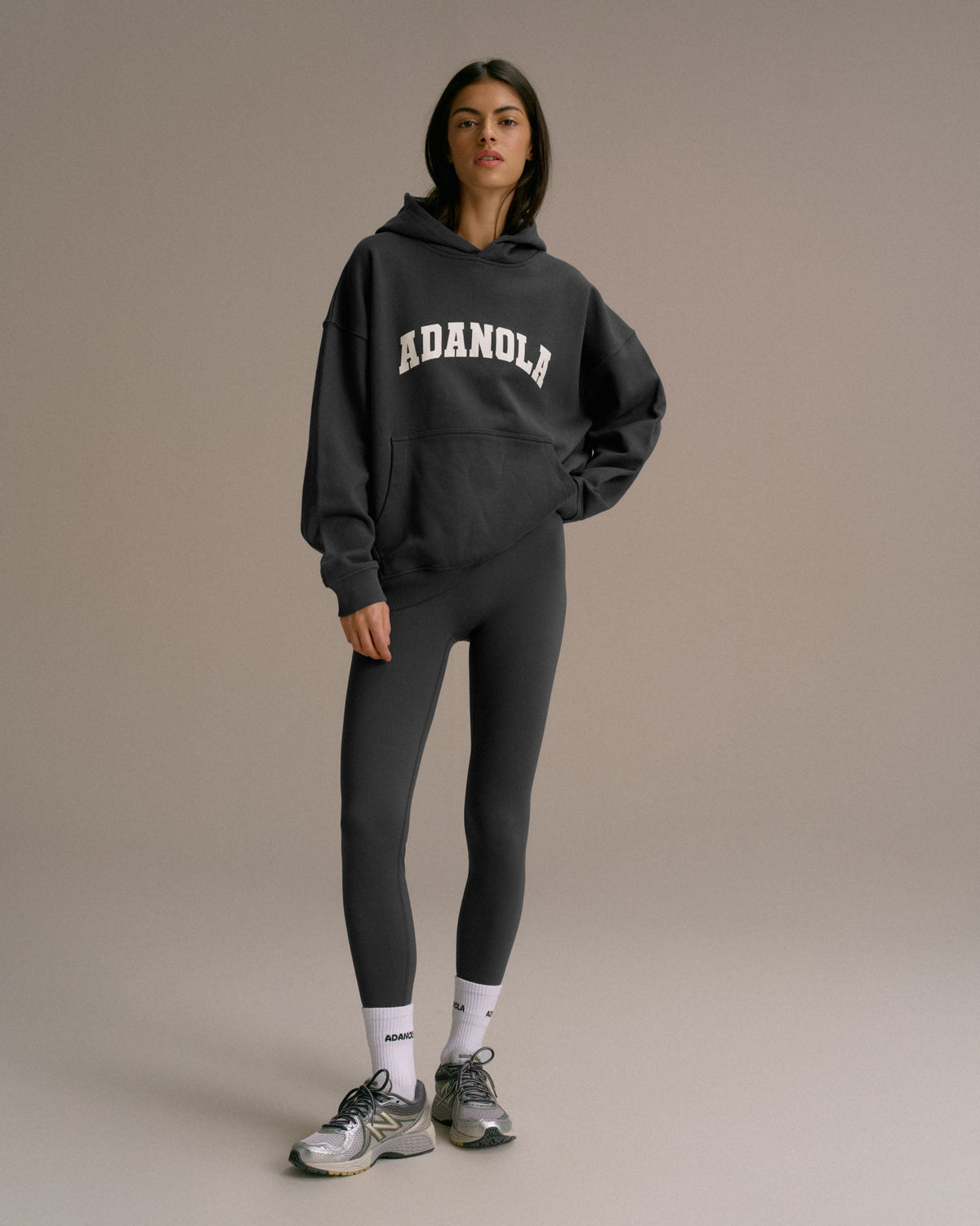 Oversized Zip Through Hoodie - Graphite Grey