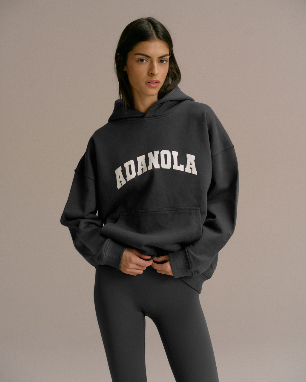 Oversized Zip Through Hoodie - Graphite Grey