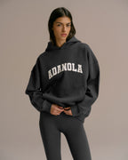 Oversized Zip Through Hoodie - Graphite Grey