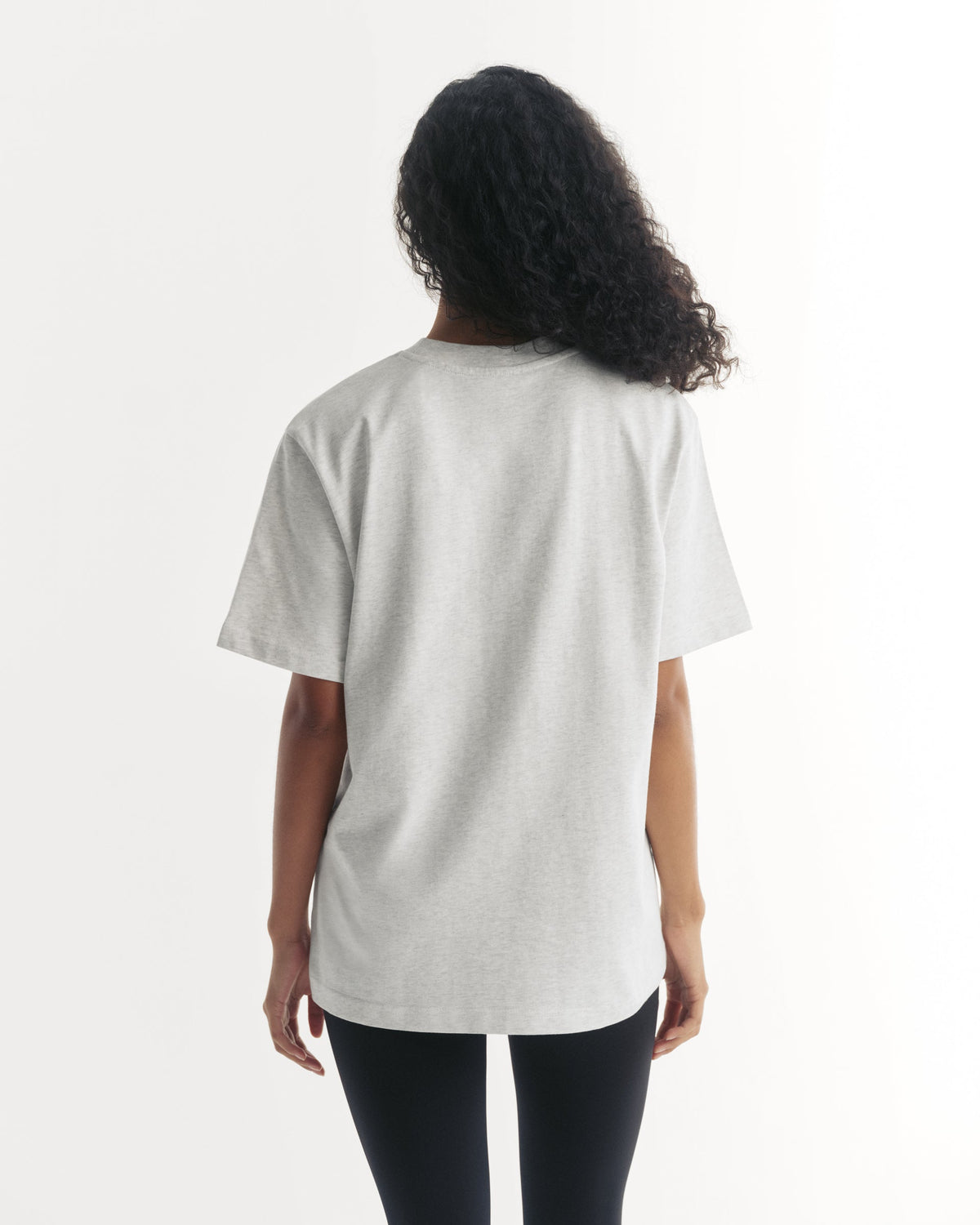 Oversized T-shirt - Light Grey Melange