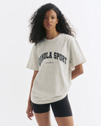 Oversized T-shirt - Light Grey Melange