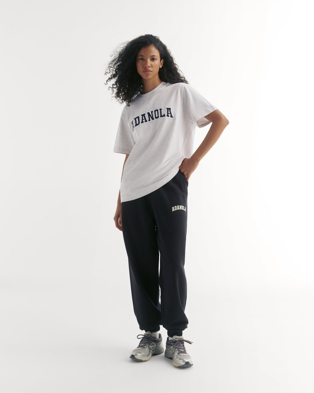 Oversized T-shirt - Light Grey Melange