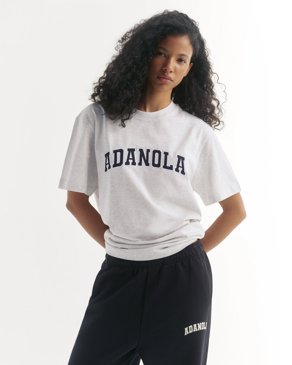 Oversized T-shirt - Light Grey Melange