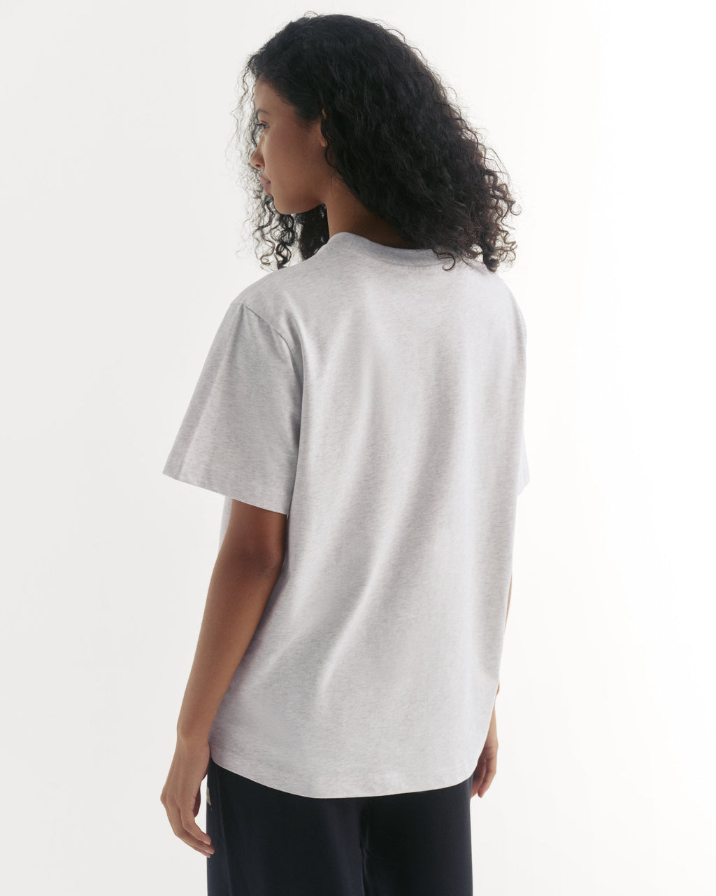 Oversized T-shirt - Light Grey Melange