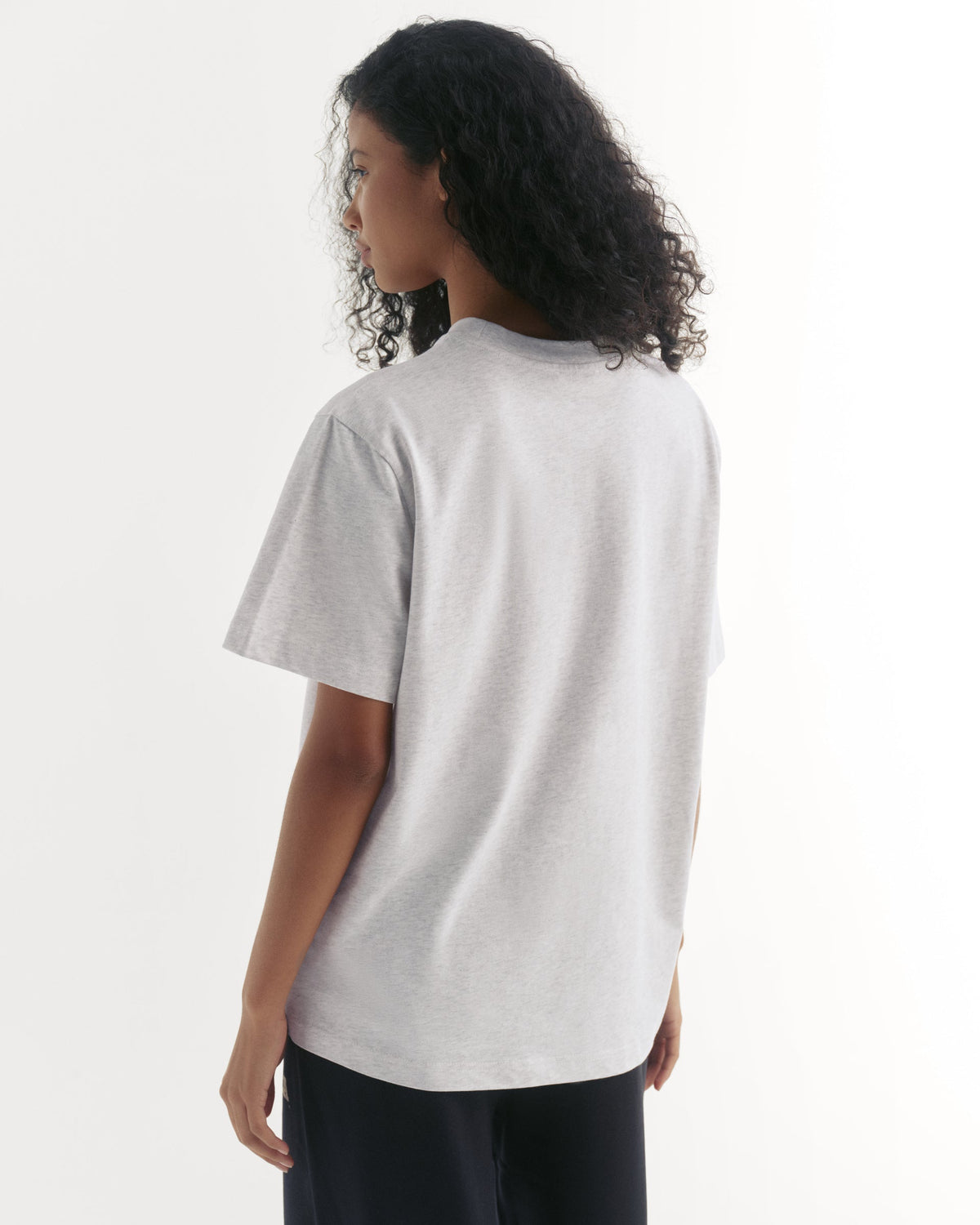 Oversized T-shirt - Light Grey Melange