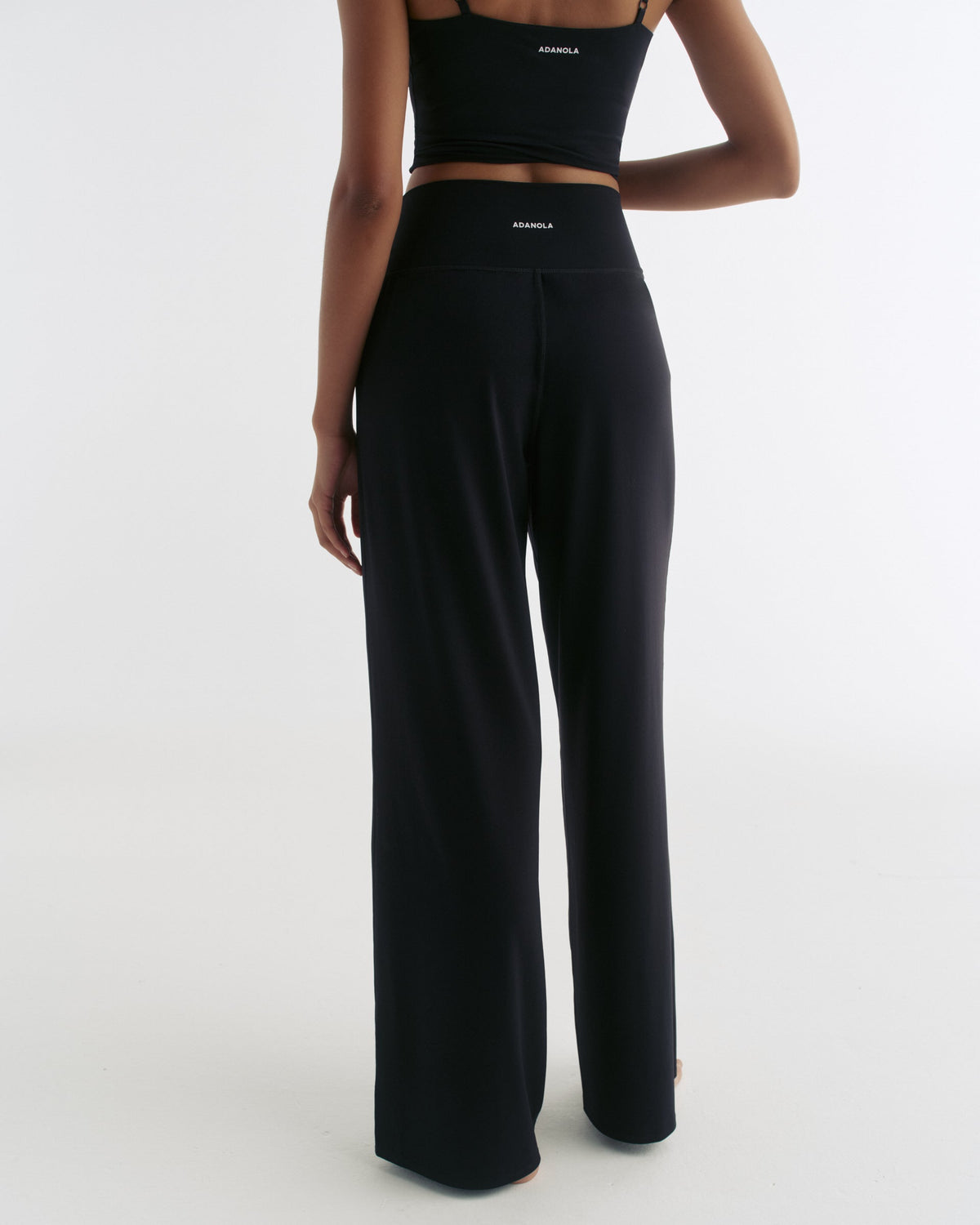 Wide Leg Yoga Pants - Black