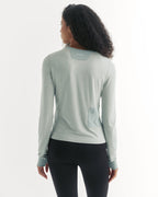 Modal Long Sleeve Technical Top - Cloud Blue