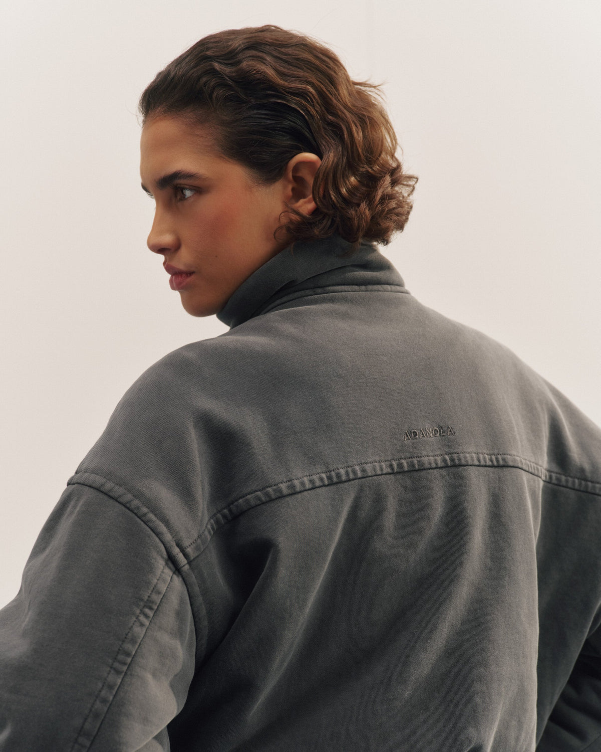 Padded Bomber Jacket - Charcoal Grey