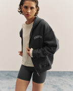 Relaxed Zip Through Hoodie - Graphite Grey