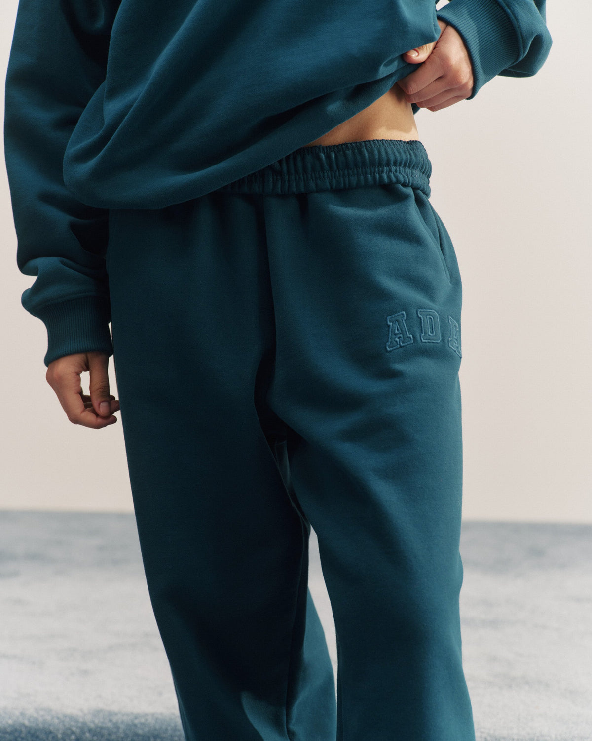 Cuffed Sweatpants - Teal Blue