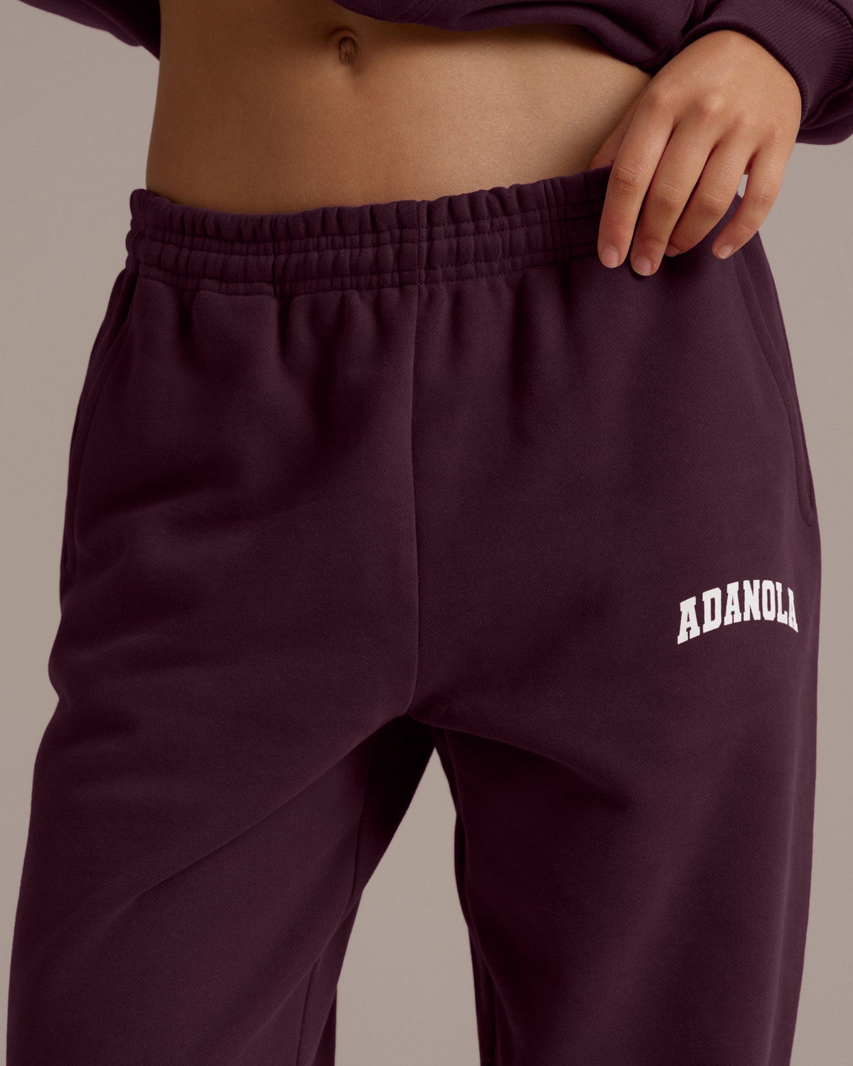 Cuffed Sweatpants - Dark Cherry