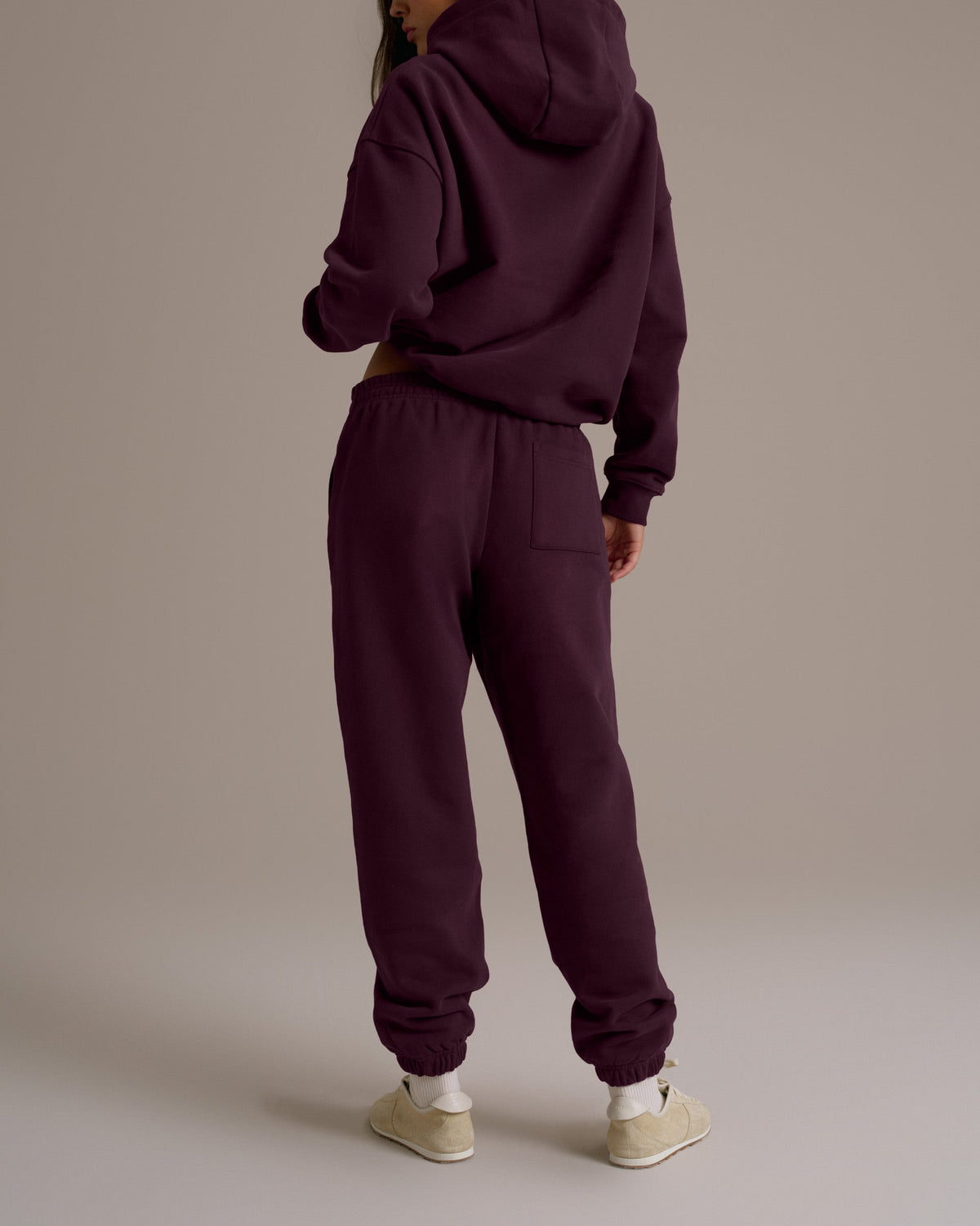 Cuffed Sweatpants - Dark Cherry