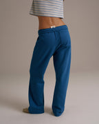 Straight Leg Sweatpants - Washed College Blue