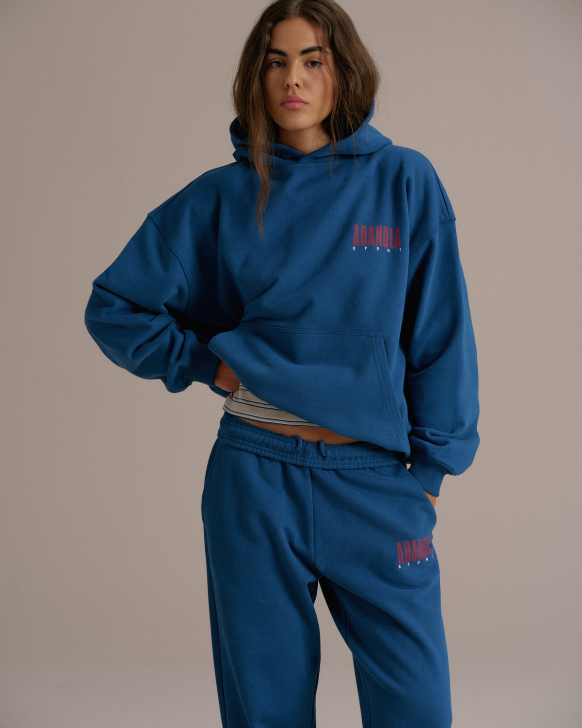 Oversized Hoodie - Washed College Blue