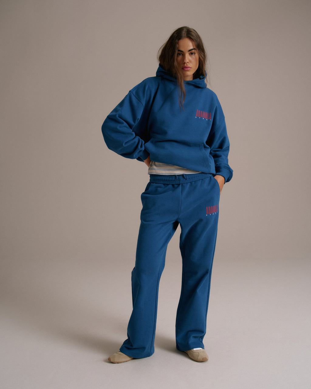 Oversized Hoodie - Washed College Blue