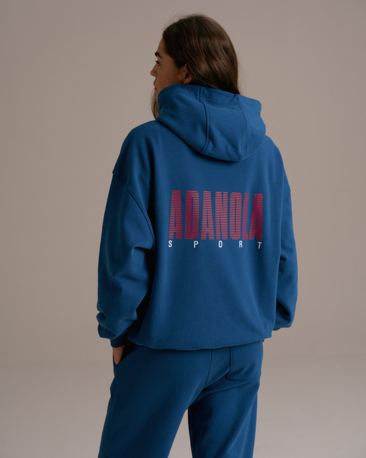 Oversized Hoodie - Washed College Blue
