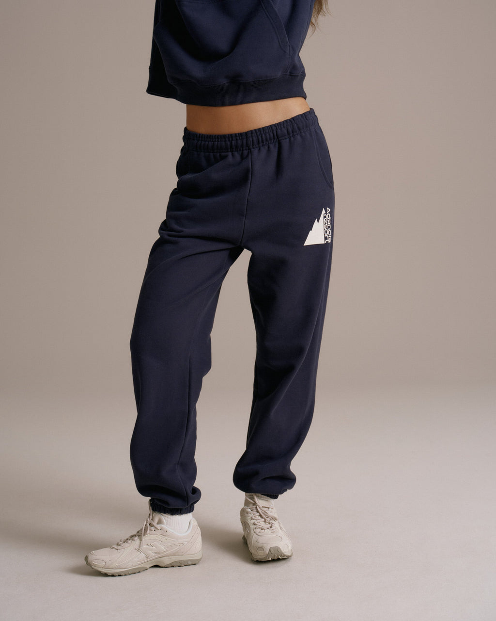 Cuffed Sweatpants - Navy Blue