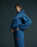 Oversized Hoodie - Washed College Blue
