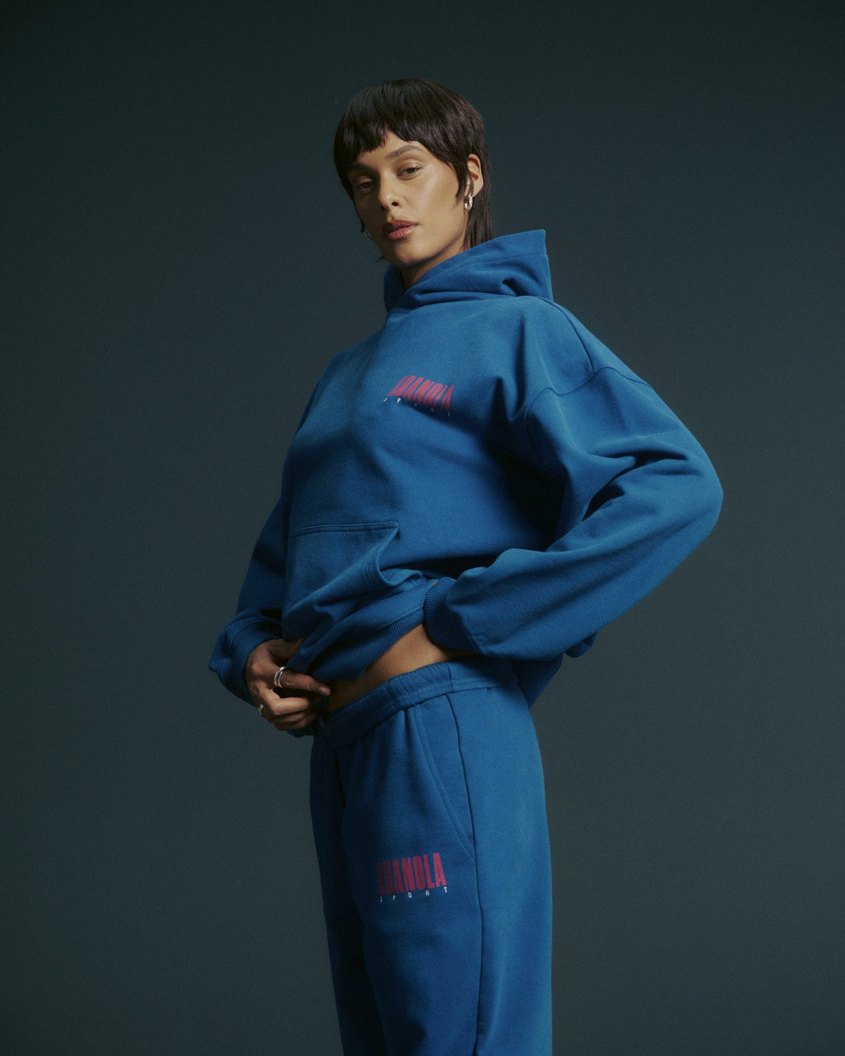 Oversized Hoodie - Washed College Blue