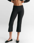 Low Rise Crop Yoga Pants - Black
