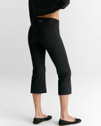 Low Rise Crop Yoga Pants - Black