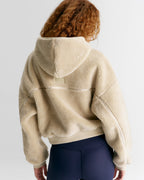 Cropped Hooded Fleece - Oatmeal