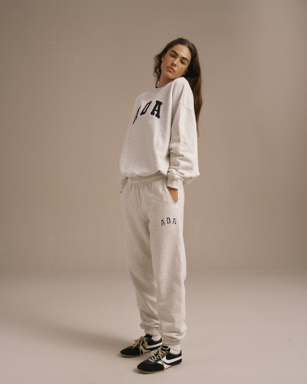 Cuffed Sweatpants - Light Grey Melange
