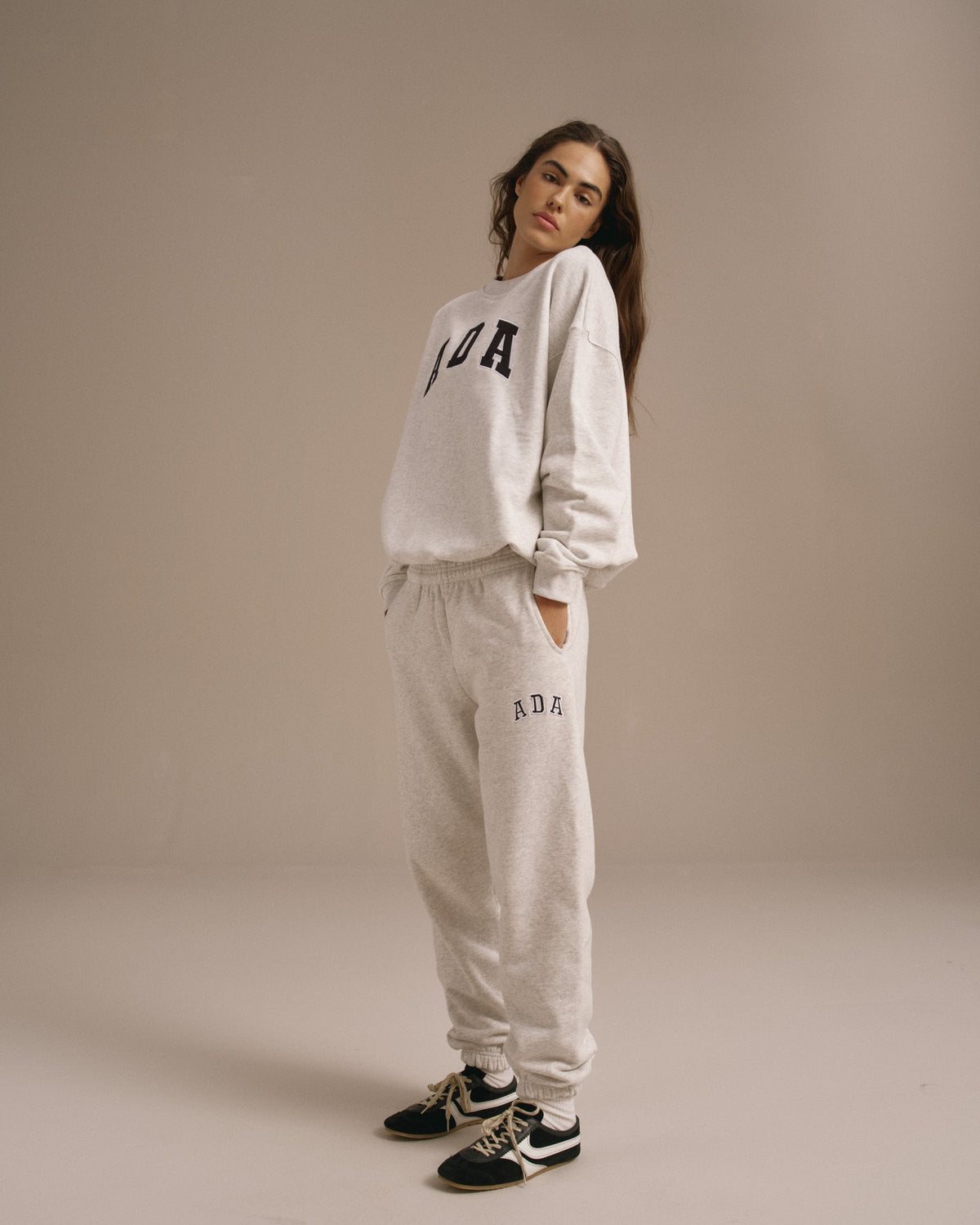 Cuffed Sweatpants - Light Grey Melange