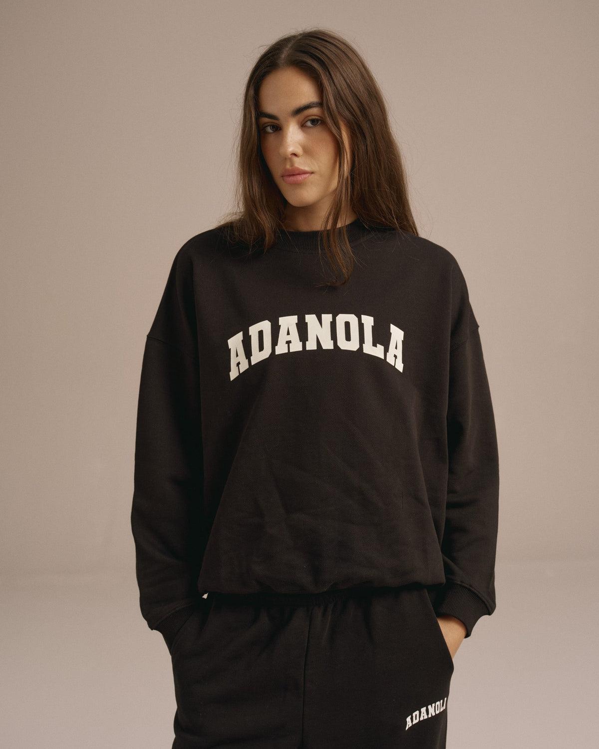 Varsity Oversized Sweatshirt - Black
