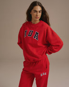 Cuffed Sweatpants - Classic Red