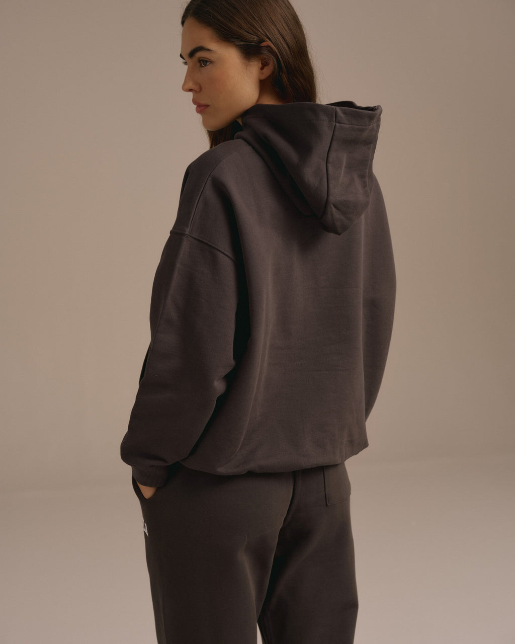 Oversized Hoodie - Washed Coffee Bean