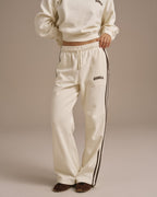 Loose Fit Straight Leg Sweatpants - Marshmallow White