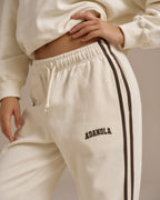 Loose Fit Straight Leg Sweatpants - Marshmallow White