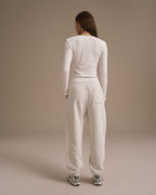 Cuffed Sweatpants - Light Grey Melange
