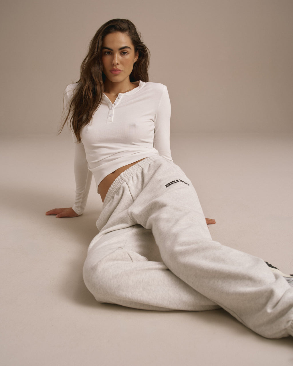 Cuffed Sweatpants - Light Grey Melange