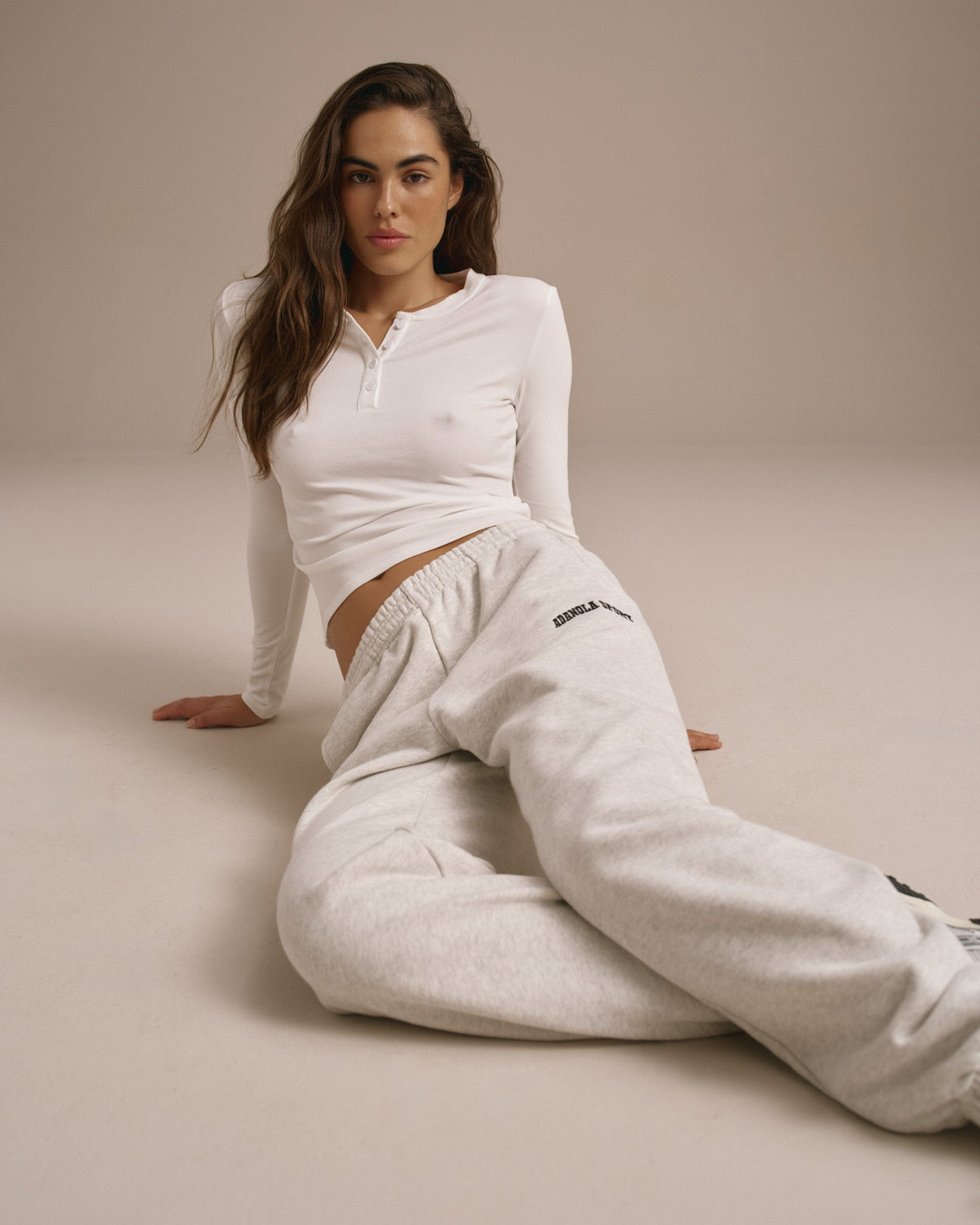 Cuffed Sweatpants - Light Grey Melange
