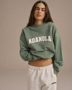 Varsity Oversized Sweatshirt - Eden Green/Marshmallow White