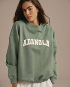 Varsity Oversized Sweatshirt - Eden Green/Marshmallow White