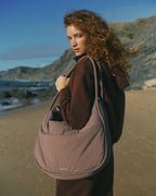 Padded Shoulder Bag - Brown