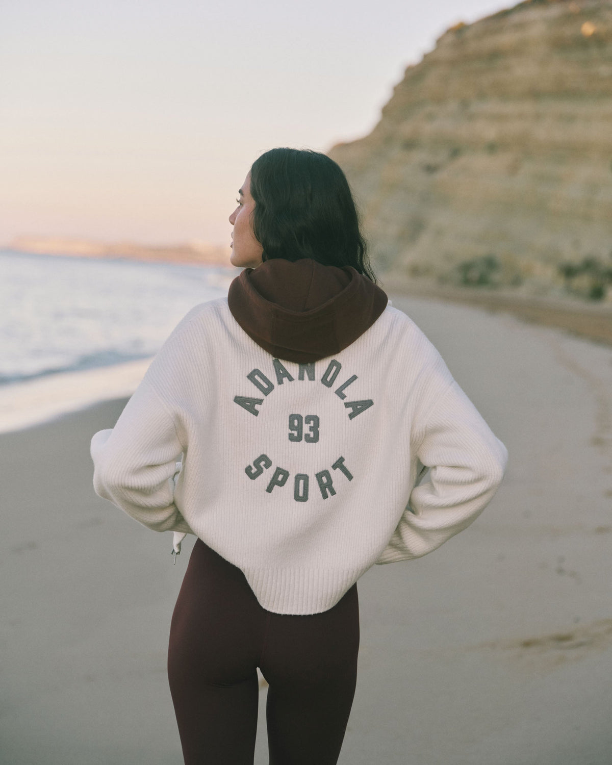 Knit Zip Up Sweatshirt - Marshmallow White