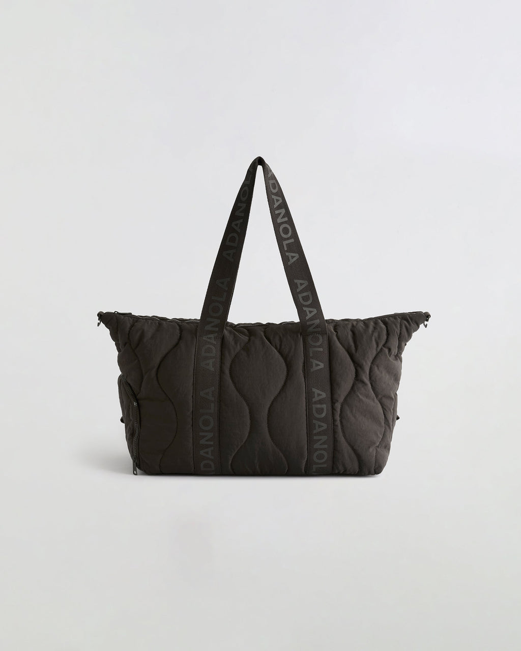 Quilted Nylon Weekender Bag - Coffee Bean