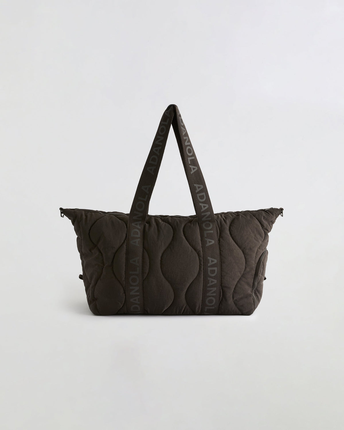Quilted Nylon Weekender Bag - Coffee Bean