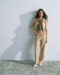 Knit Straight Leg Trousers - Oatmeal