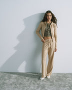 Knit Straight Leg Trousers - Oatmeal