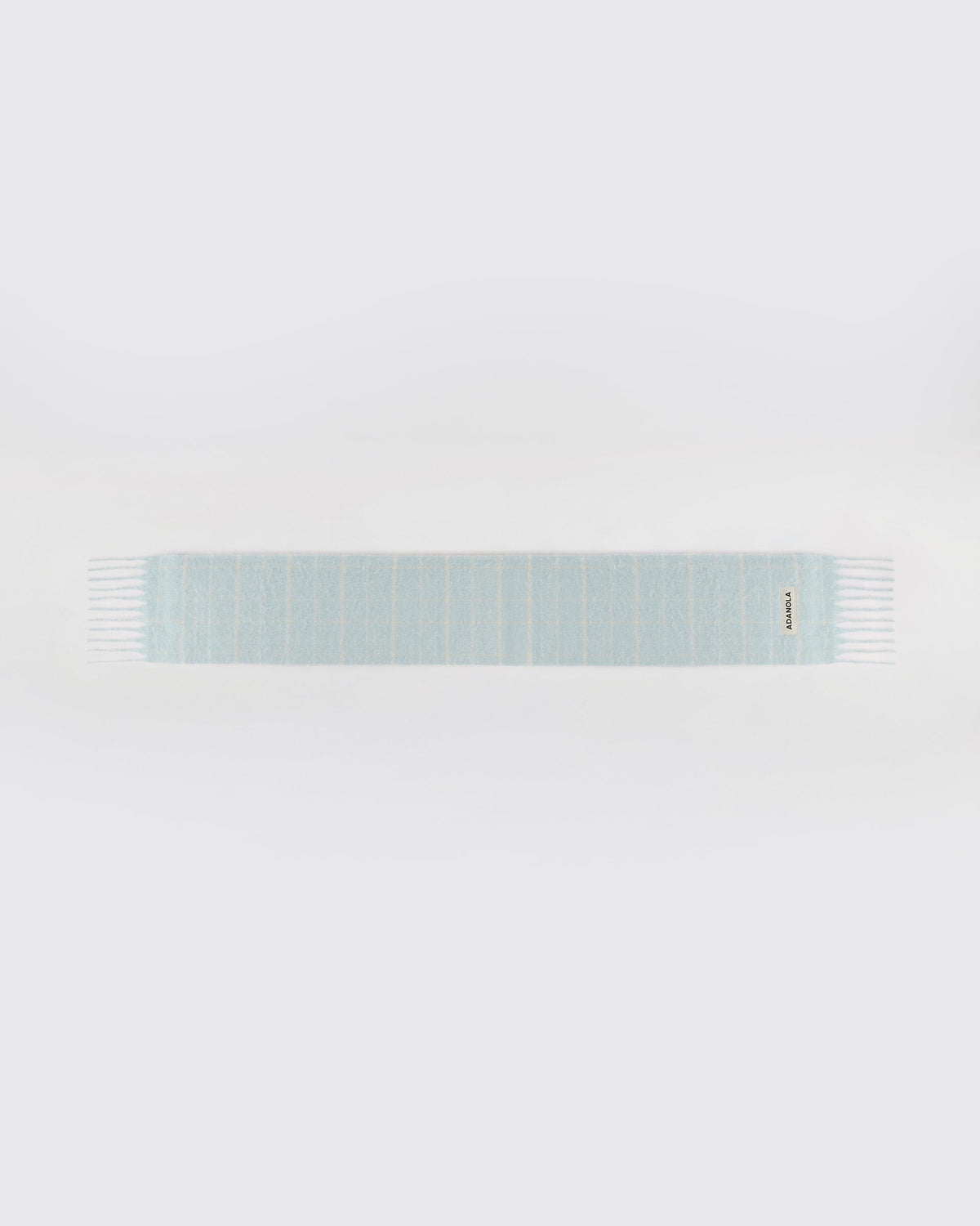 Brushed Checked Scarf - Light Blue