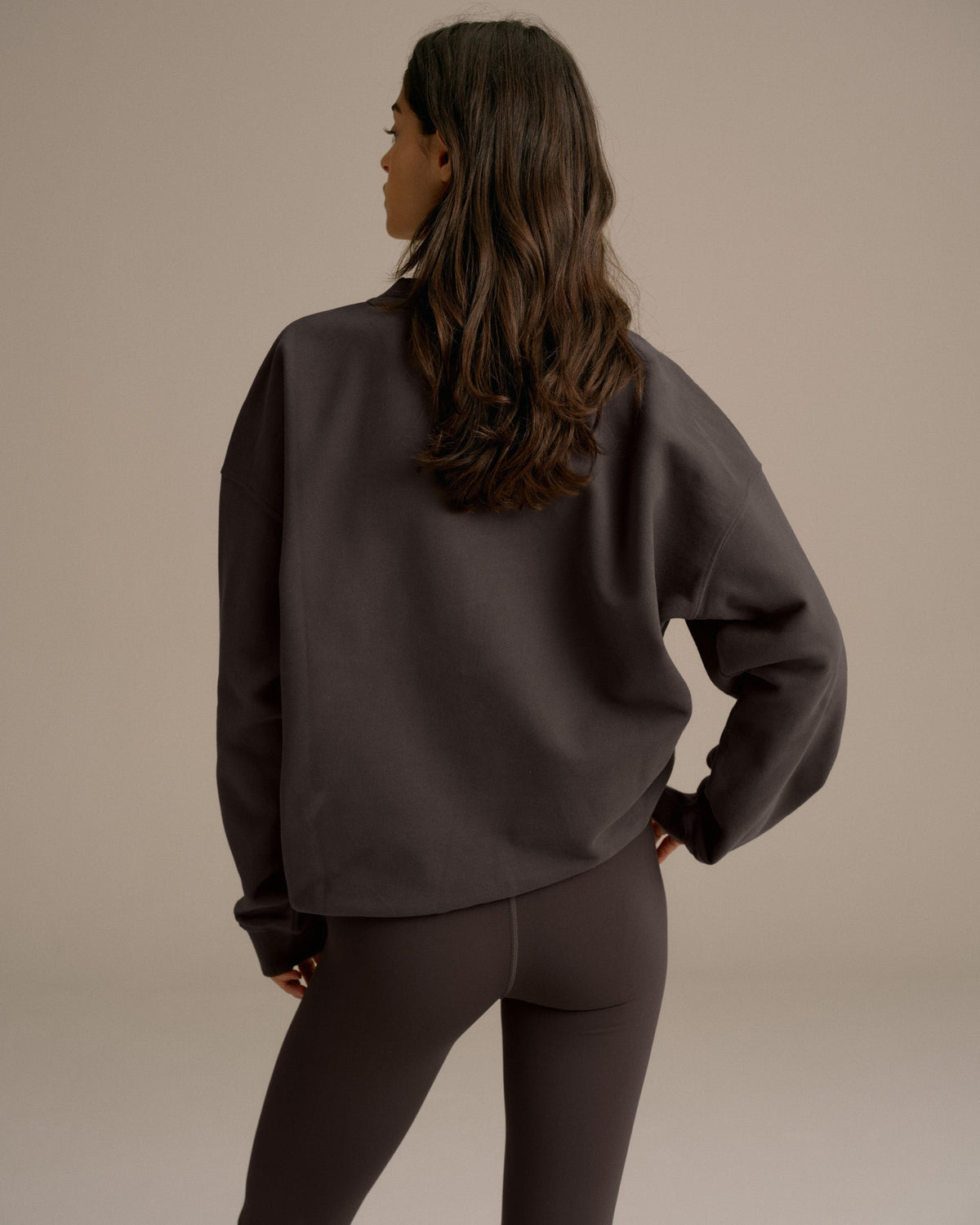 Oversized Sweatshirt - Washed Coffee Bean