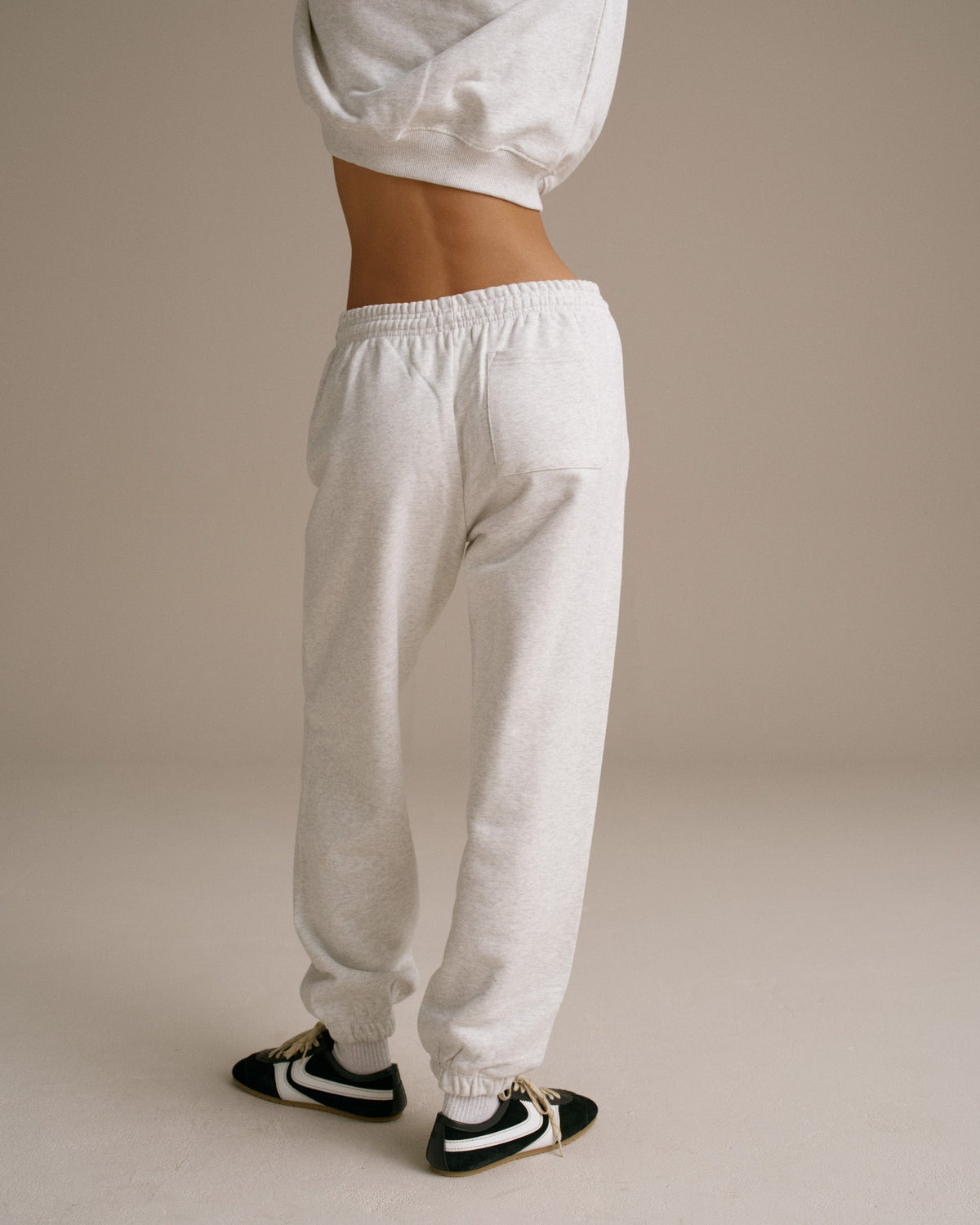 Cuffed Sweatpants - Light Grey Melange