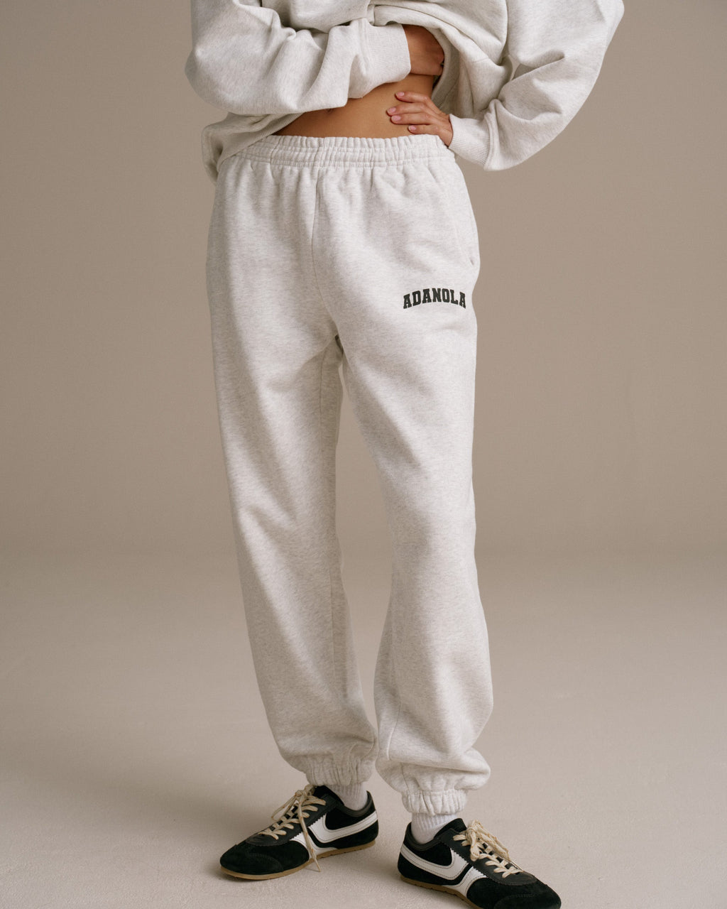 Cuffed Sweatpants - Light Grey Melange